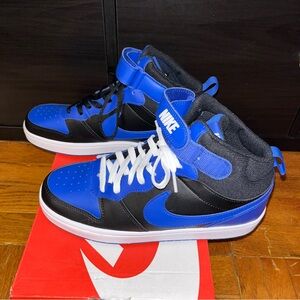 Nike Kids Blue and Black High-Top Sneakers